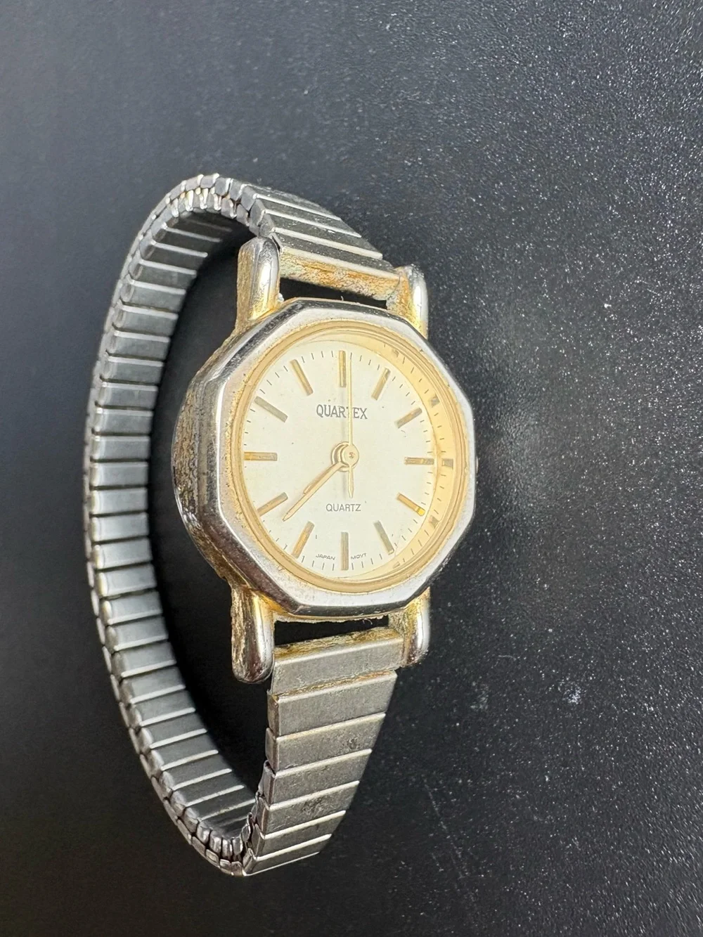 Quartex women’s Silver and Gold-Tone Quartz Watch‎